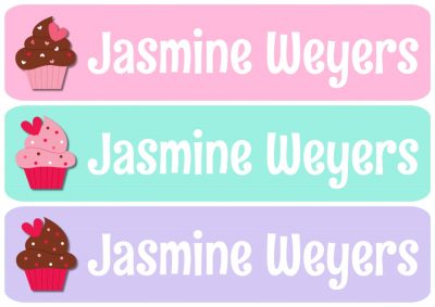Cupcakes Rectangle Personalized Name Labels