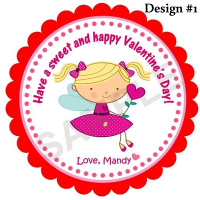 Valentine's Day Sweet Girl Personalized Stickers