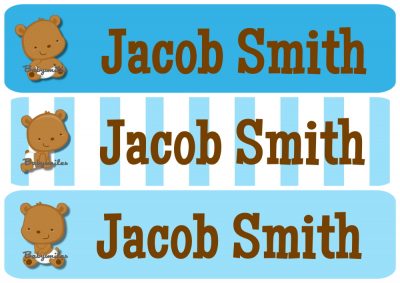 Teddy Bear Rectangle Personalized Name Labels