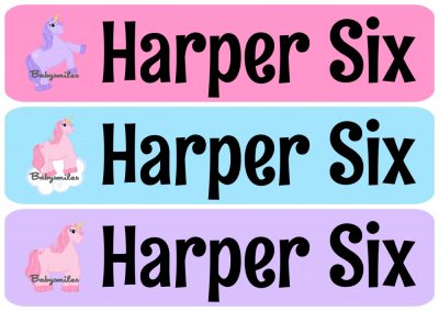 Unicorns Rectangle Personalized Name Labels
