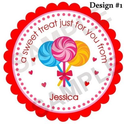 Valentine's Day Sweet Candy Personalized Stickers