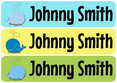 Whales Rectangle Personalized Name Labels