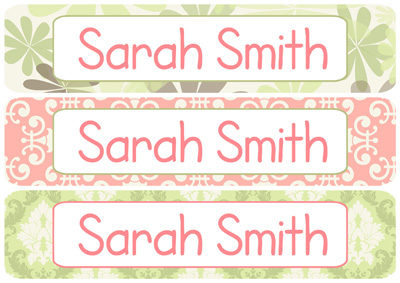 Spring Nature Rectangle Personalized Name Labels