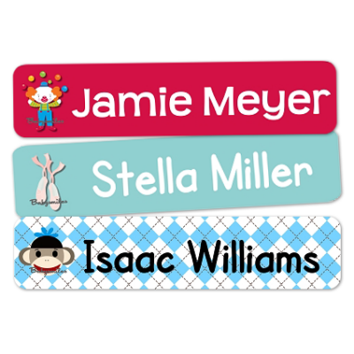 Theme Rectangle Waterproof Name Labels
