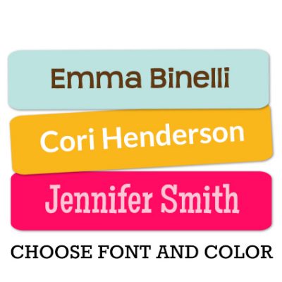 Solid Color Rectangle Personalized Labels