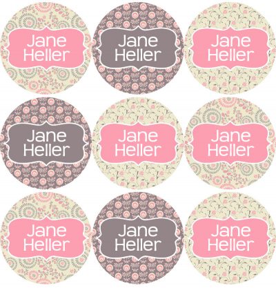 Emily Round Personalized Name Labels