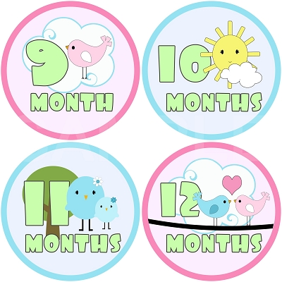 Angel - Sweet Nature Monthly Photo Stickers