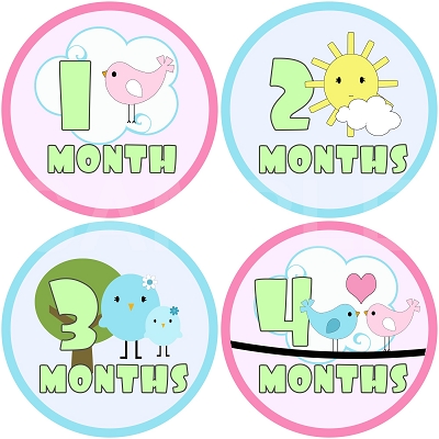 Angel - Sweet Nature Monthly Photo Stickers