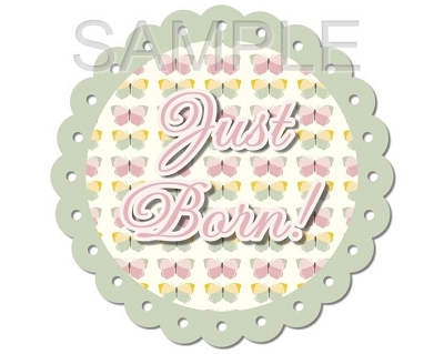 Julia - Beautiful Butterflies and Polka Dots Monthly Photo Stickers