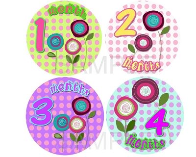 Savannah - Beautiful Flowers Monthly Photo Stickers