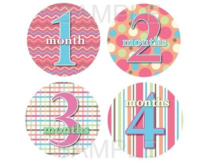 Stephanie - Candy Patterns Monthly Photo Stickers