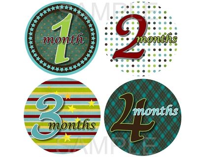 Aaron - Lil Cool Guy Monthly Photo Stickers