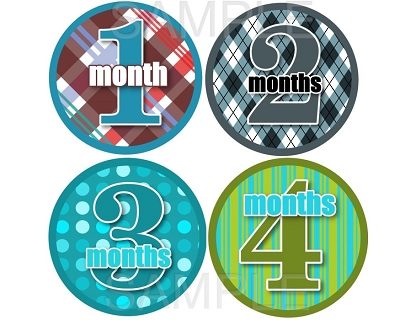 Charles - Lil Colorful Guy Monthly Photo Stickers