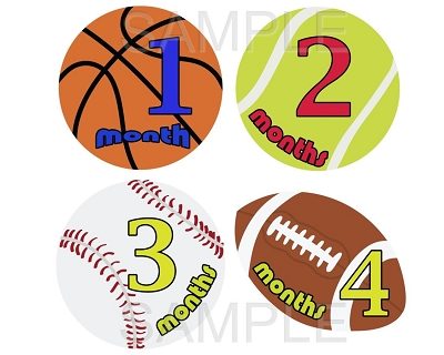 Nolan - Sports Superstar Monthly Photo Stickers