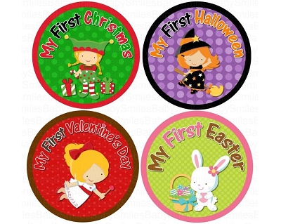 Trinity - First Holidays Monthly Photo Stickers