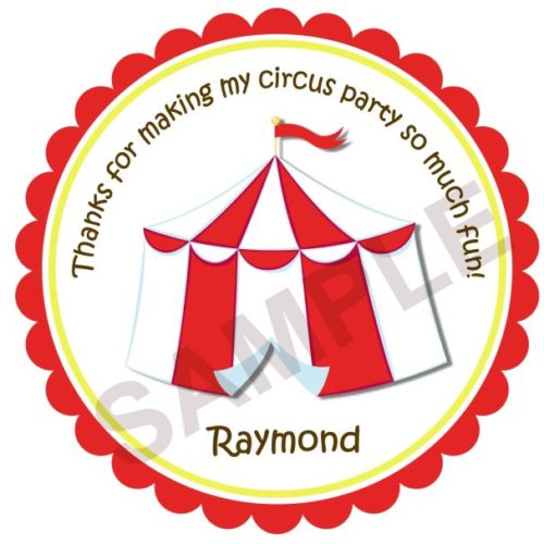 Circus Personalized Stickers