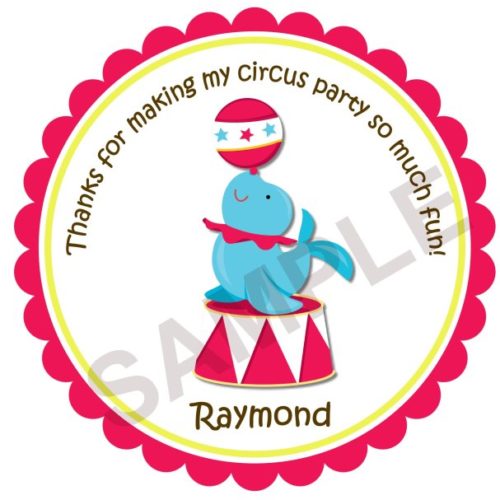 Circus Personalized Stickers
