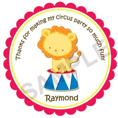 Circus Personalized Stickers
