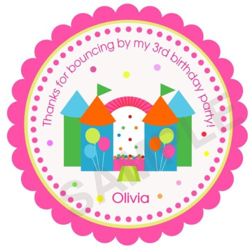 Bounce House Fun Personalized Stickers