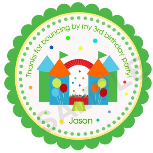 Bounce House Fun Personalized Stickers