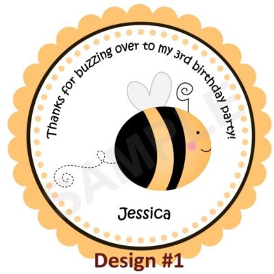 Little Cute Bumble Bee Personalized Stickers