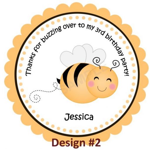 Little Cute Bumble Bee Personalized Stickers