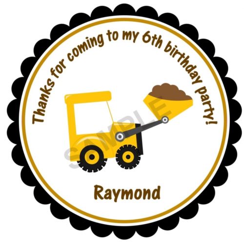 Construction Dump Truck Personalized Stickers