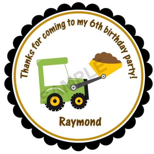Construction Dump Truck Personalized Stickers