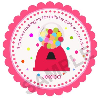 Gumball Fun Personalized Stickers