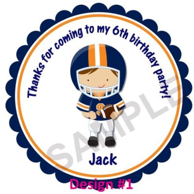 Football All Stars Personalized Stickers