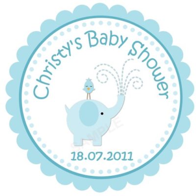 Adorable Baby Elephant Personalized Stickers