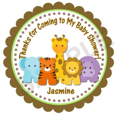 Jungle Animals Personalized Stickers