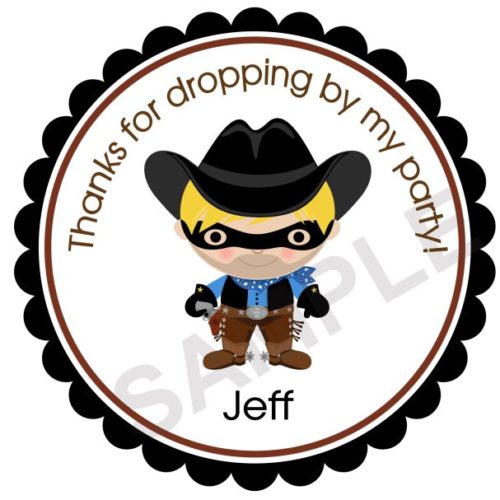Adorable Cowboy Personalized Stickers