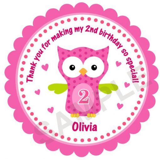 Adorable Owl Personalized Stickers