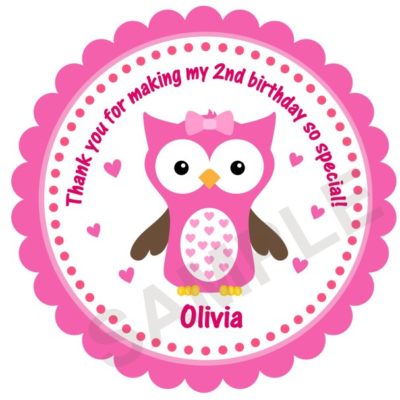 Adorable Owl Personalized Stickers