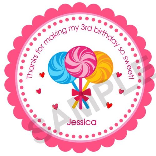 Lollipops Personalized Stickers