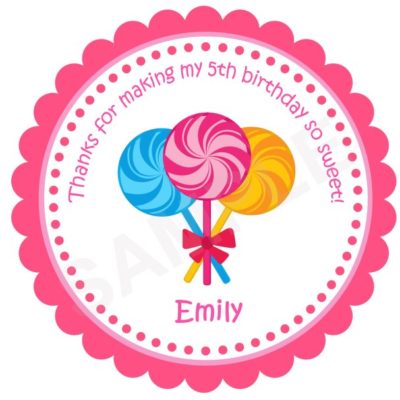 Lollipops Personalized Stickers