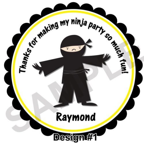 Ninja Party Personalized Stickers