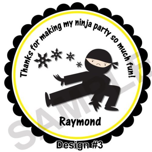Ninja Party Personalized Stickers