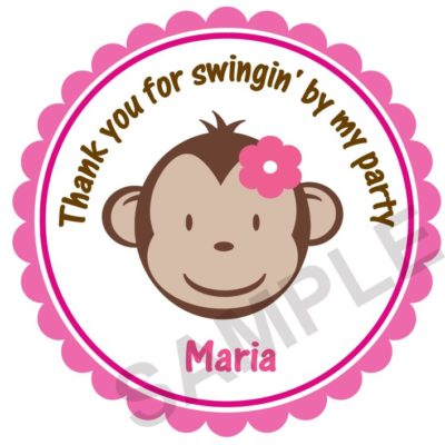 Mod Monkey Personalized Stickers