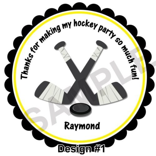 Hockey Party Personalized Stickers