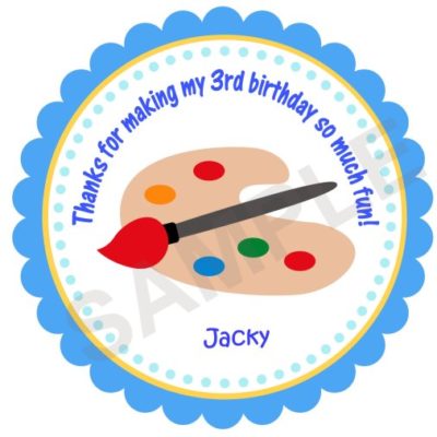 Paint Palette Personalized Stickers