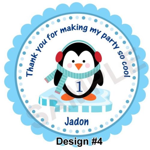 Cutie Penguin Personalized Stickers