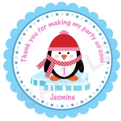 Cutie Penguin Personalized Stickers