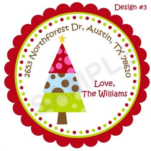 Christmas Tree Personalized Stickers
