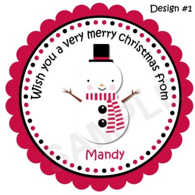 Snowman Personalized Stickers