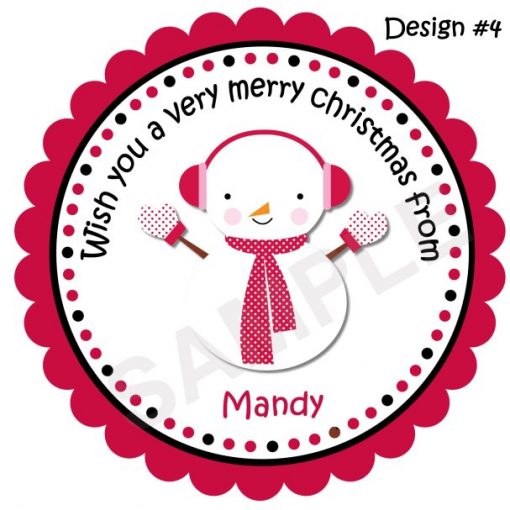 Snowman Personalized Stickers