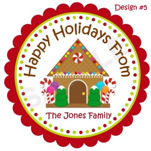 Gingerbread Cookie Personalized Stickers