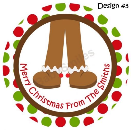 Santa Feet Personalized Stickers