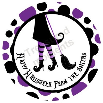 Halloween Witch Feet Personalized Stickers